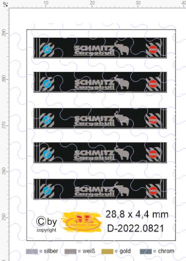 D-2022.0821 - Decalsatz Schmutzlappen Schmitz Cargobull 5 Stück 1:87