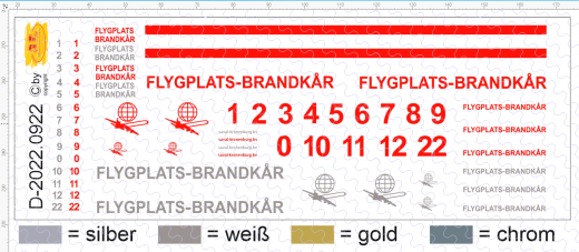 D-2022.0922 Flygplats Brandkaer Decalsatz 1:87