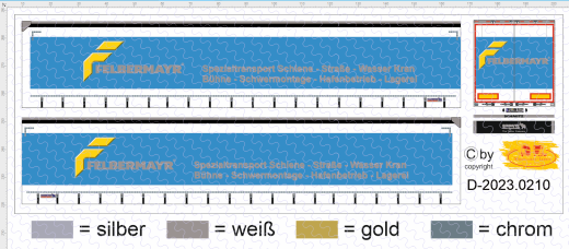 D-2023.0210 - Decalsatz Planenauflieger Felbermayr - 1 Satz 1:87