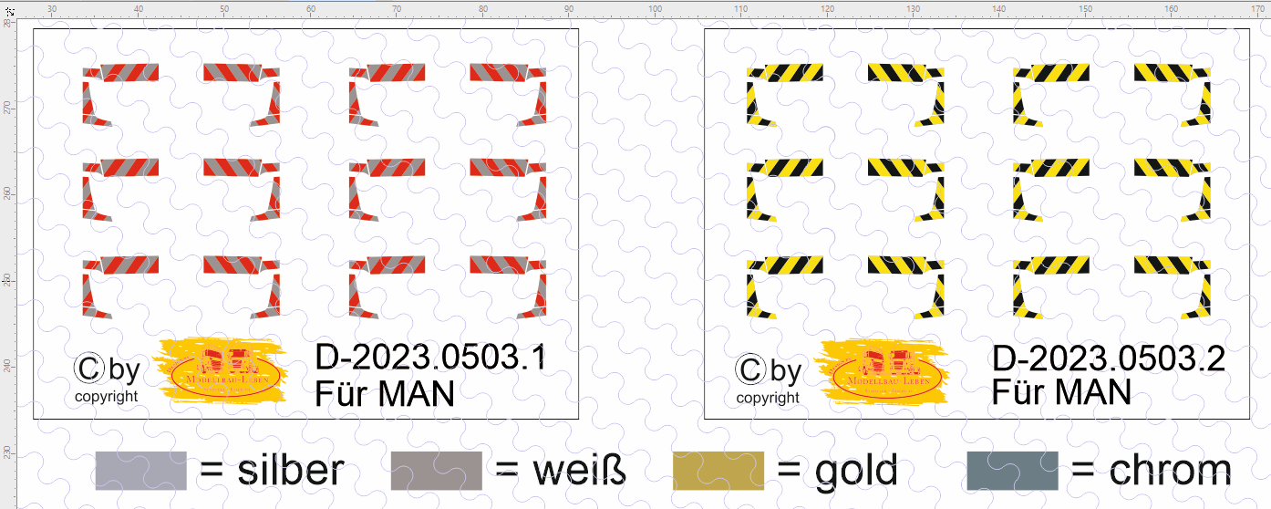 D-2023.0503 - Decalsatz MAN Warnmakierungen Front 1:87