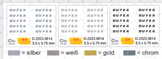 D-2023.0614 - Decalsatz Neuer Scania Super Schriftzug 10 Stück 1:87