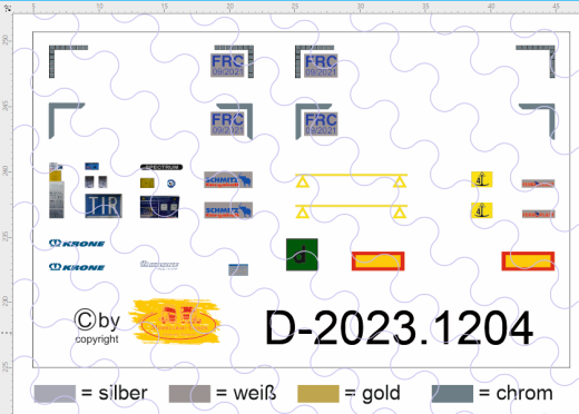 D-2023.1204 Decalsatz Beschriftungssatz für Kühlkoffer 1:87