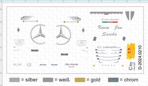 D-2024.0210 - Decalsatz Spedition Lieberwirth - 1:87 Zugmaschine