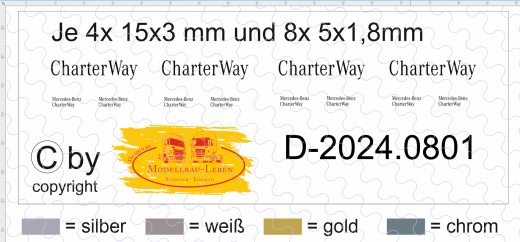 D-2024.0801 - Decalsatz Mercedes Benz Charter Way Satz 1:87