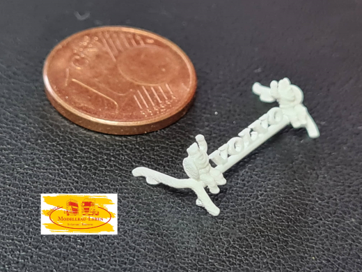 DD-478 - 3 D Druck Zubehör Lampenbügel Volvo mit Schriftzug und 2 Wikinger Figuren 1:87 - 1 Stück