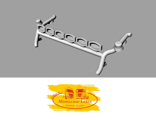 DD-483 - 3 D Druck Zubehör Lampenbügel Vers. 2 für New Volvo 6er oval Blitzer 1 Stück - 1:87