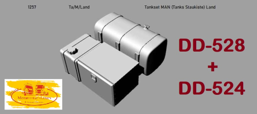 DD-524 - 3 D Druck Zubehör MAN Tank Staukasten Set Spedition Land 1:87 1 Set