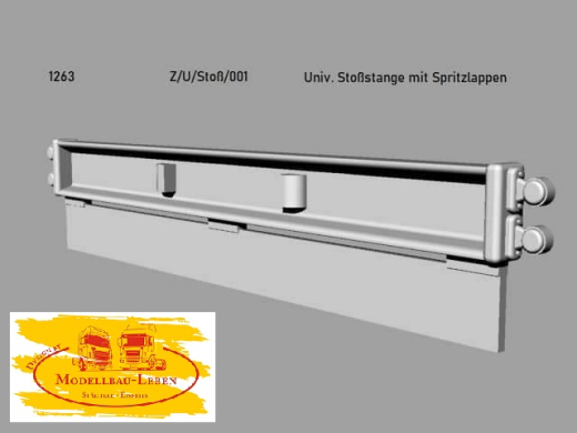 DD-552 - 3 D Druck Zubehör Universal Stoßstange mit Spritzlappen - 1 Stk - 1:87