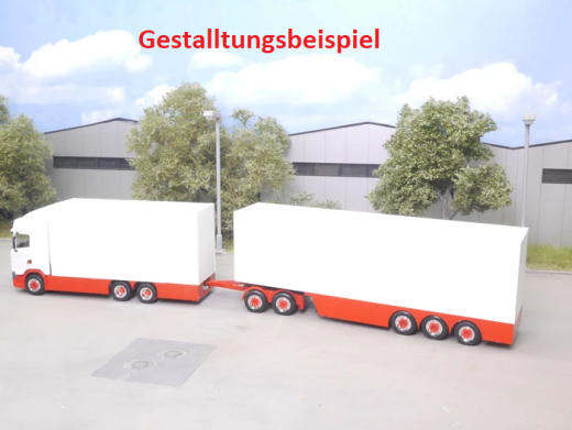 EM125 1:87 Bausatz Aufbauten für skandinavischen Volumen Gigaliner