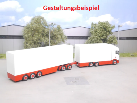 EM125 1:87 Bausatz Aufbauten für skandinavischen Volumen Gigaliner