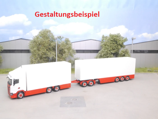 EM125 1:87 Bausatz Aufbauten für skandinavischen Volumen Gigaliner