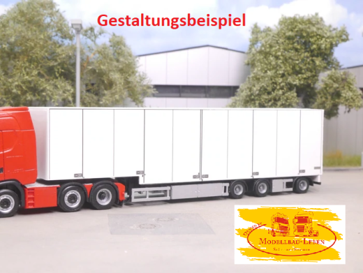 EM148 Bausatz Volumen Step Trailer Skandinavien für Herpa Umbau Eigenbau 1:87