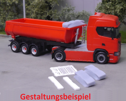 EM623 Bausatz 2x Plane gerafft und Leiter passend für Thermo Mulde