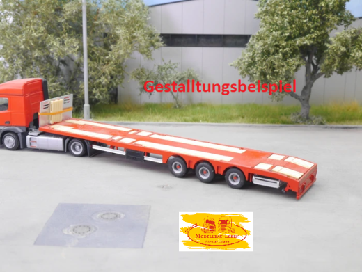 EM100 Bausatz Lowliner Flachbett Auflieger 3achs 1:87