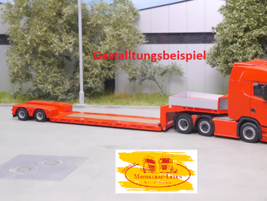 EM102 Bausatz Tiefbett Auflieger 2achs, teleskopierbar für Umbau - Eigenbau 1:87