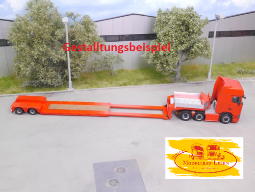 EM102 Bausatz Tiefbett Auflieger 2achs, teleskopierbar für Umbau - Eigenbau 1:87