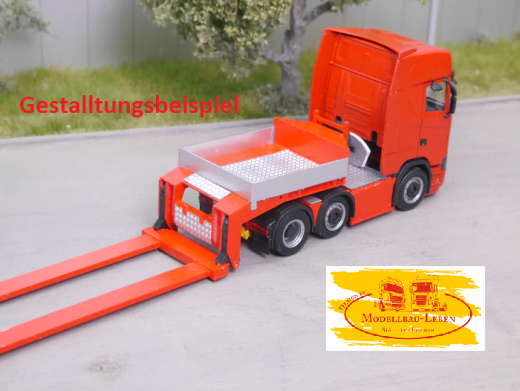 EM102 Bausatz Tiefbett Auflieger 2achs, teleskopierbar für Umbau - Eigenbau 1:87