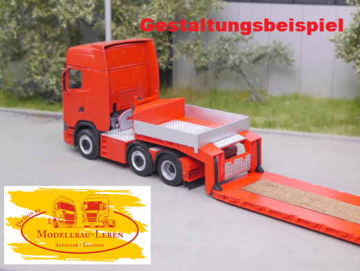 EM103 Bausatz Tiefbett Auflieger 3achs, teleskopierbar für Umbau - Eigenbau 1:87