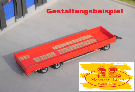 EM119 Bausatz 3achs Drehschemel Anhänger mit Bordwänden 1:87