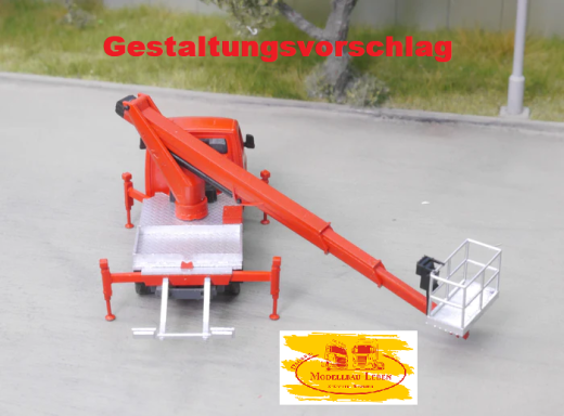 EM182 Bausatz Arbeitsbühne teleskopierbar beweglich für 3.5 to LKW 1:87