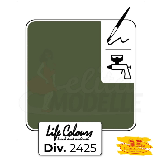 Elita LC000312-SM-015 Life Colours Olivegrün NVA seidenmatt 15 ml