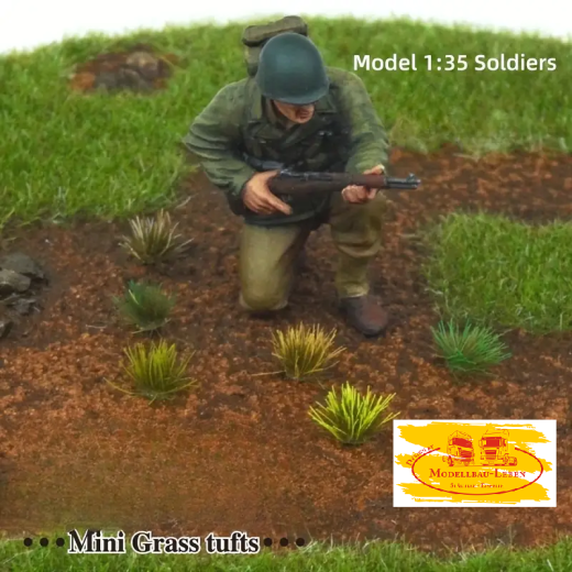 ZB1124 - 104 Stück Box Mini-Grasbüschel, kleines Grasmodell, Grasbüschel verschiedene Farben