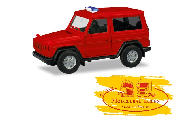 Herpa 013086 MiniKit - MB G-Modell, rot unbedruckt / Blaulichtbalken - 1:87 Bausatz