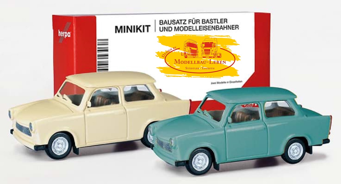 Herpa 013901 Trabant 601 Limousine 2 Stück - Minikit - 1:87