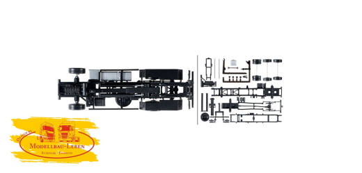 Herpa 084260 Zugmaschinen-Fahrgestell MAN TGX Euro 6 mit Abrollkinematik, Inhalt: 2 Stück