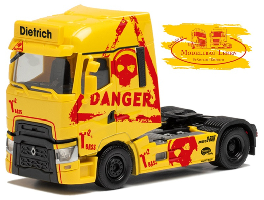 Herpa 314183 Dietrich Nutzfahrzeuge &quote;Danger&quote;, Renault T Zugm. vvsp. 1:87