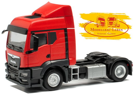 Herpa 314572 MAN TGS TM Zugm. svsp., verkehrsrot - Formneuheit - 1:87