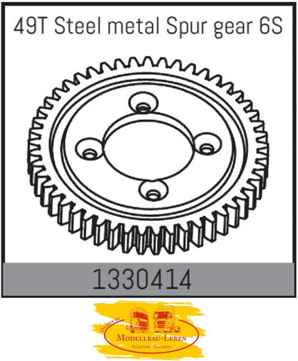 Absima 1330414 - Hauptzahnrad Metall 49 Zähne