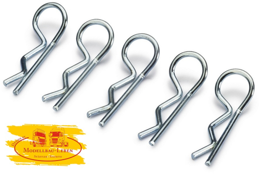 Absima 2440014 - Karosseriesplinte groß silber 10 Stück