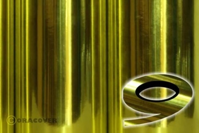 Oracover 26-094-006 Zierstreifen chrom gelb 6mm x 15m