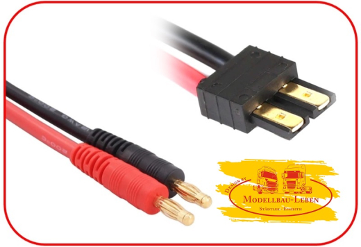 Absima 3040036 - Ladekabel 4mm Goldkontaktstecker passend f. Traxxas 150mm