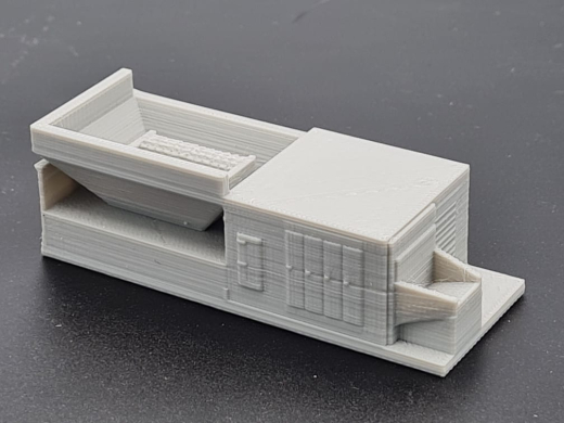 PMM 035 - 3D PLA Druck Mobile Grünguthäcksler als Abroller für Abschnitte und Äste zum direkt häckse