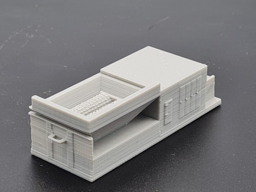 PMM 035 - 3D PLA Druck Mobile Grünguthäcksler als Abroller für Abschnitte und Äste zum direkt häckse