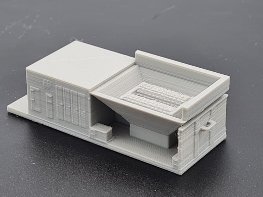 PMM 035 - 3D PLA Druck Mobile Grünguthäcksler als Abroller für Abschnitte und Äste zum direkt häckse