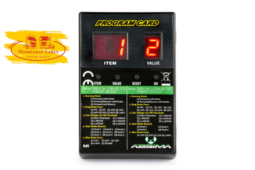 Absima 2110041 - Programmbox &quote;THRUST BL ECO&quote; 1:10 / 1:8