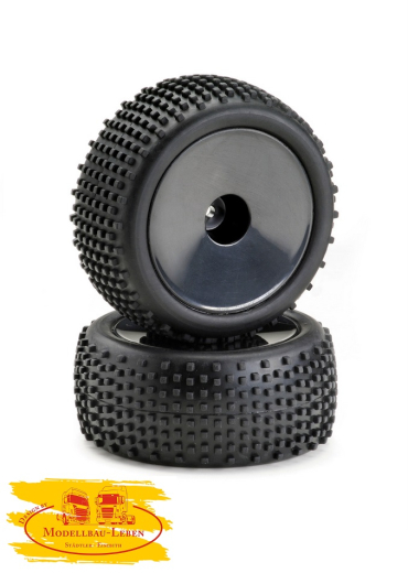 Absima 2500012 - Räderset Buggy Disc &quote;Offroad&quote; hinten schwarz 1:10 (2 Stück)