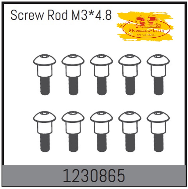 Absima 1230865 - Zubehör Schrauben M3*4.8 - 10 Stück