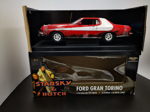 ERTL 36685 - FORD USA - GRAN TORINO COUPE 1976 - STARSKY & HUTCH - 1:18 in OVP (seltene verschmu