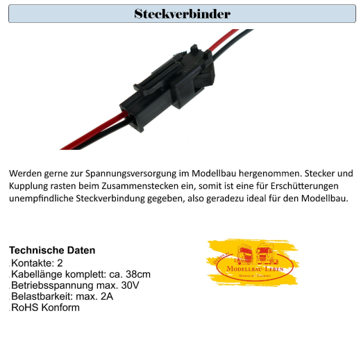 AB51077 Steckverbindung Kabel Balancerkabel Lipo Akku Stecker Kyosho 2 Pol. schwarz
