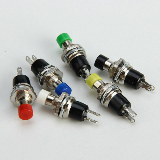 SPST PBS-110 - 7 mm Normal Drucktaster Stellpult-Taster Mini Taster schwarz