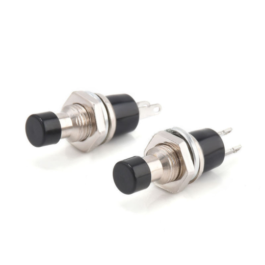 SPST PBS-110 - 7 mm Normal Drucktaster Stellpult-Taster Mini Taster schwarz