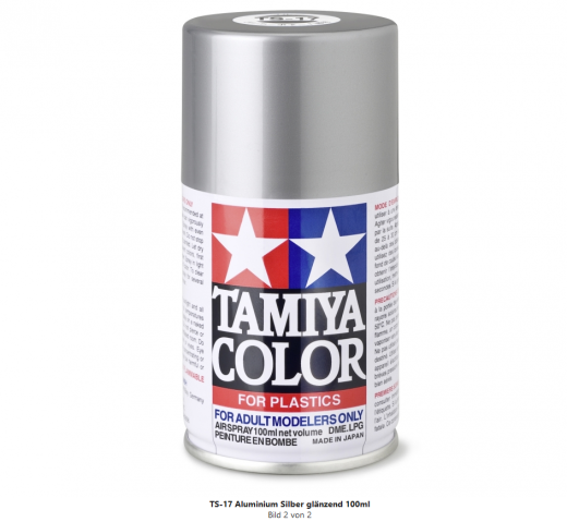Tamiya 300085017 TS-17 Aluminium Silber glänzend 100ml
