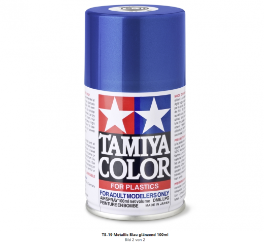 Tamiya 300085019 TS-19 Metallic Blau glänzend 100ml