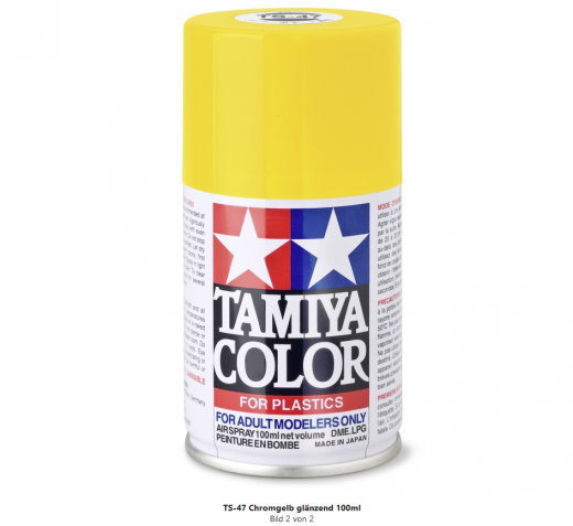 Tamiya 300085047 TS-47 chrom yellow / Chromgelb glänzend 100 ml