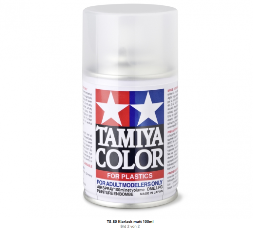 Tamiya 300085080 TS-80 Flat Clear / Klarlack matt 100 ml
