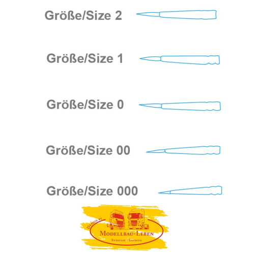 Krick 492090 Zobelhaar Pinsel Set 000 - 2 - 5 Stück sortiert